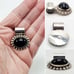Vtg Southwest Onyx 925 Silver Pendant