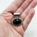 Vtg Southwest Onyx 925 Silver Pendant