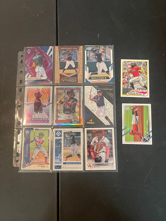 20 Ronald Acuna Jr. Lot MLB Baseball Cards Collection