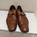 Mens Genuine Shiny Leather Oxford Strap Brown Shoes US 9.5 Lot Of 2