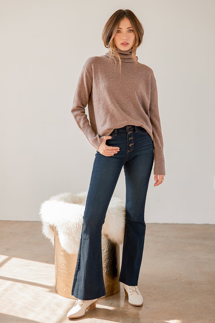 Rora High Waisted Flare Leg Jeans