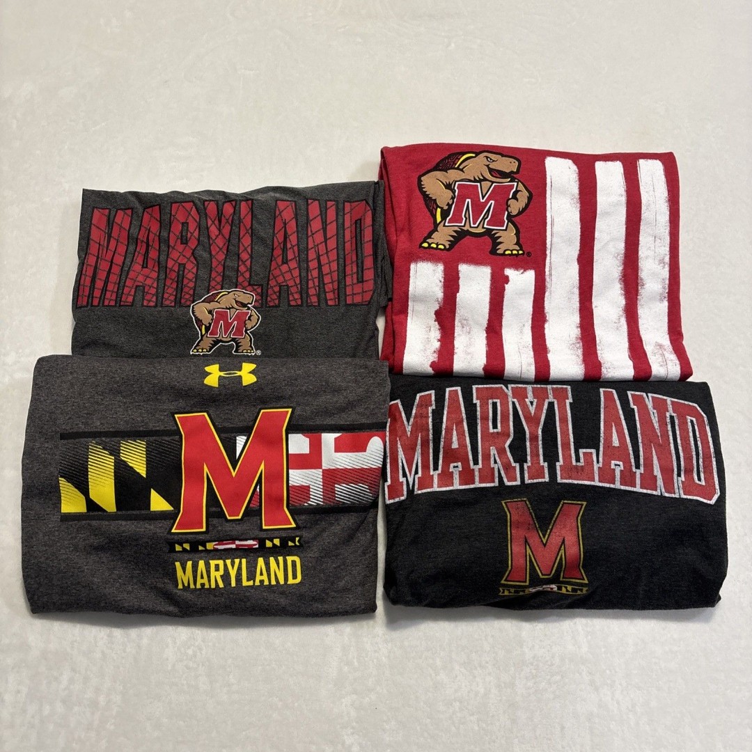 University of Maryland Terps Terrapin T-Shirts Tee Men's Size XXL 2XL Lot of 4