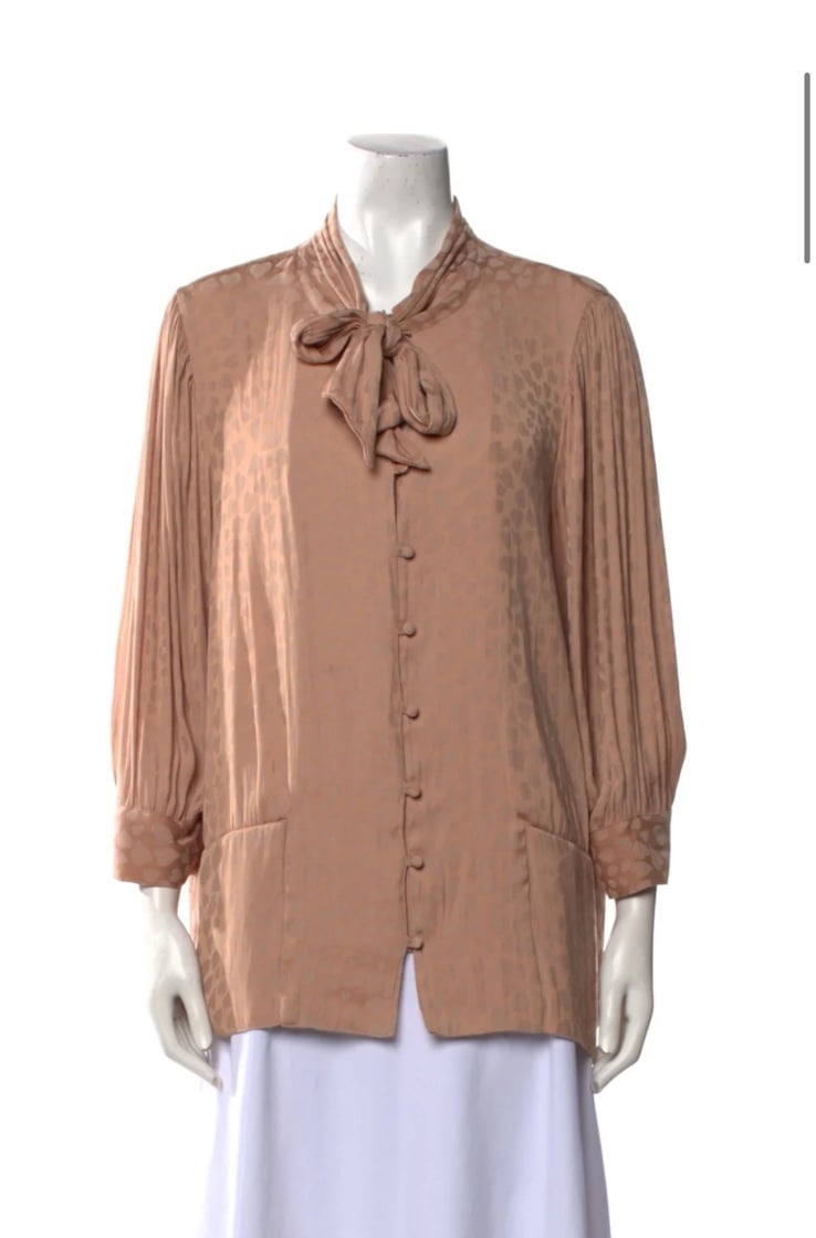 Karl Lagerfeld Three-Quarter Sleeve Button-Up Top Size XL NWT