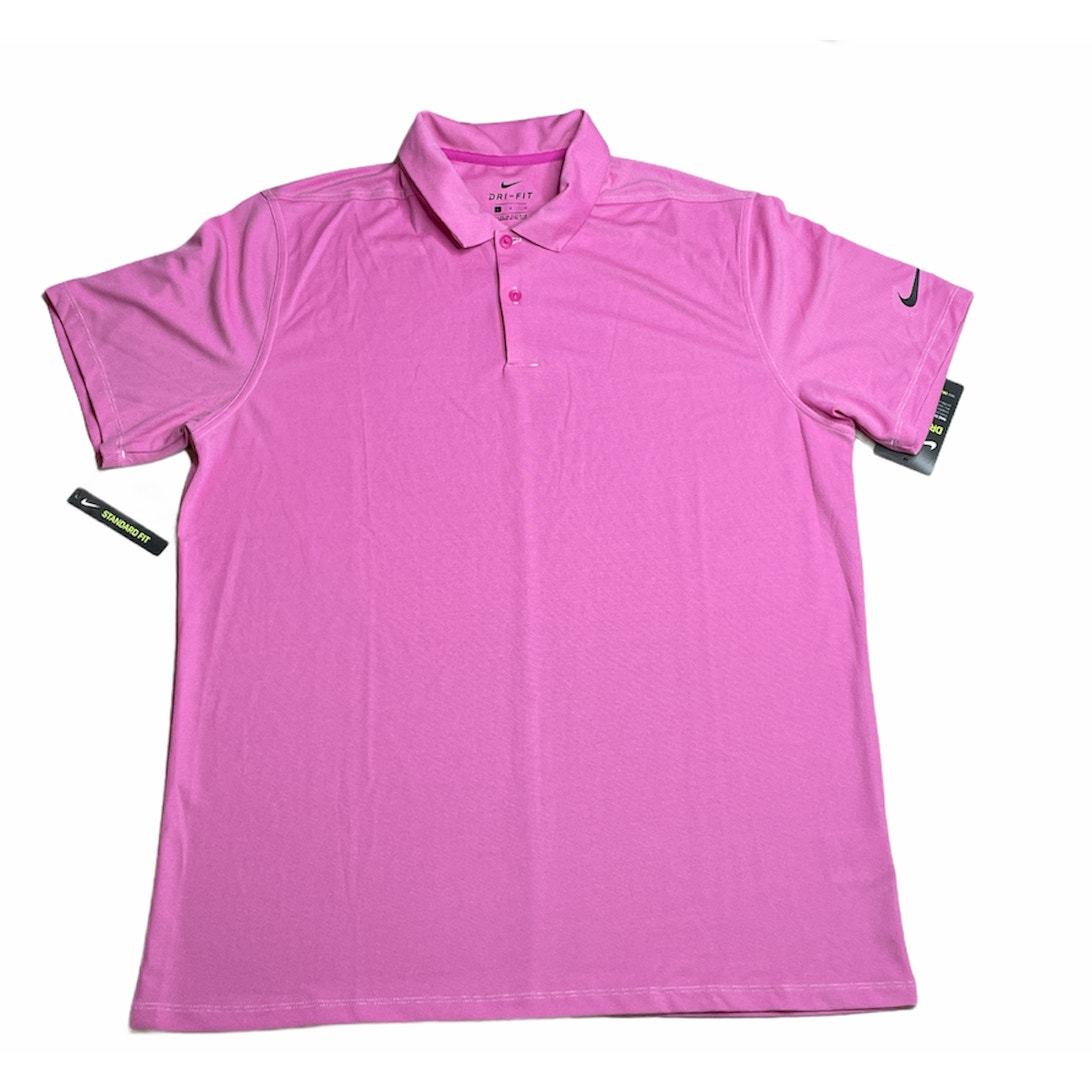 NIKE Dry Fit Victory Texture Golf Polo L