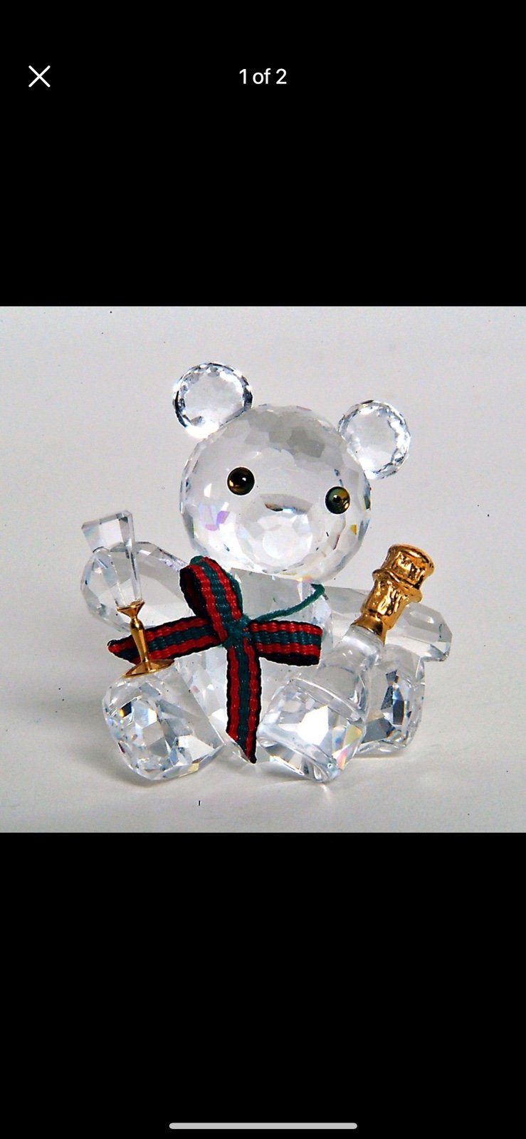 Vintage Swarovski Crystal Kris Bear Figurine 2001