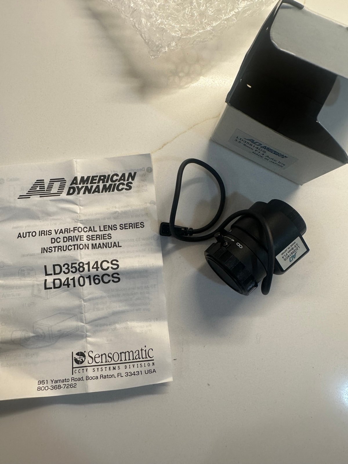 43 American Dynamics Auto Iris varifocal lens