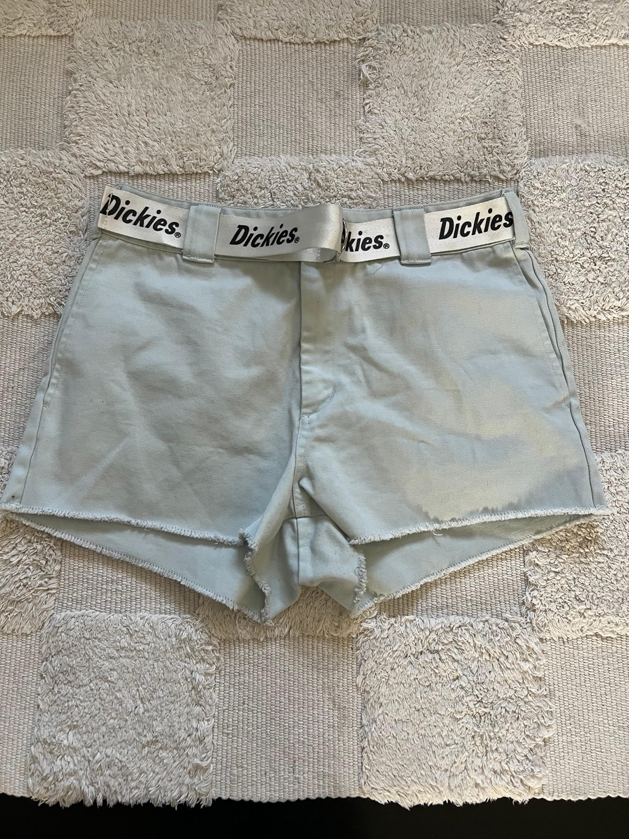 Dickies Blue High Waist Shorts with Structured Waistband.   Size 9/29