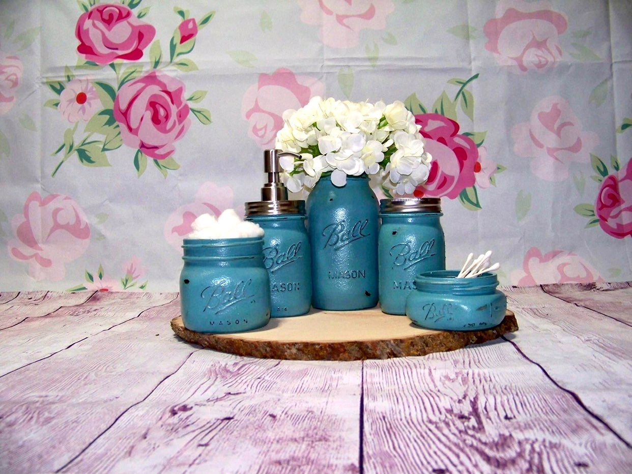 Mason Jar Bathroom Set