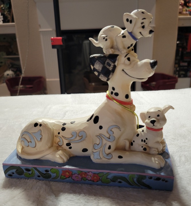 Jim Shore Disney 101 Dalmatians 55th Anniversary Puppy Love Figurine Autographed