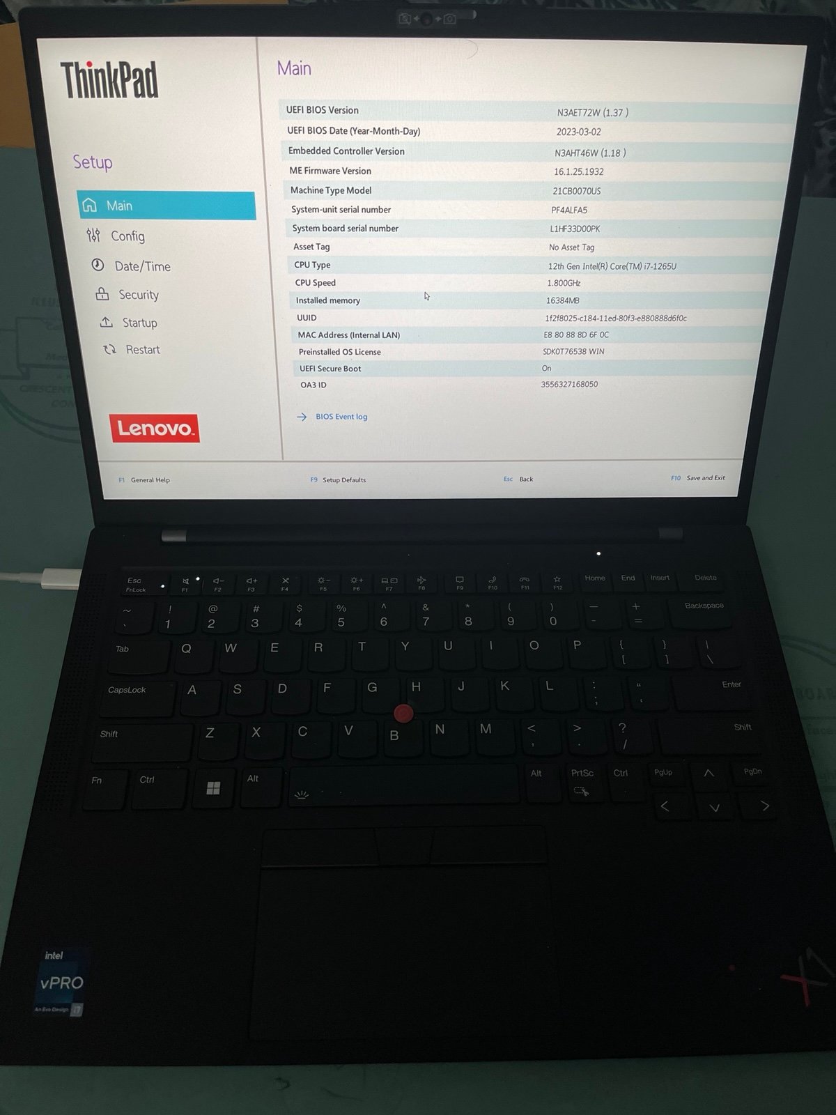 Lenovo Thinkpad X1 Carbon Gen 10 Laptop