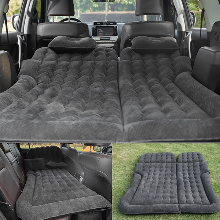 2-in-1 Multifunction Inflatable Car Travel Mattress with Pump | Portable PVC