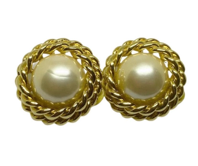 Vintage F.O. Inc. (Fernando Originals) signed faux Pearl double rope accent gold