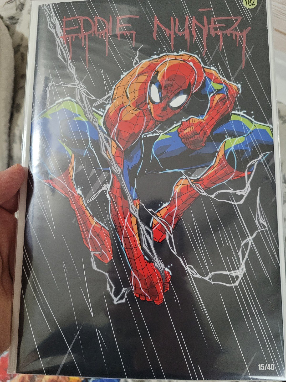 Eddie Nunez signed spiderman sketch 15/40
