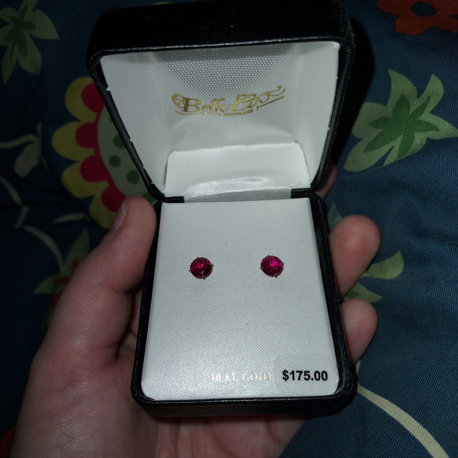 10k gold ruby earrings
