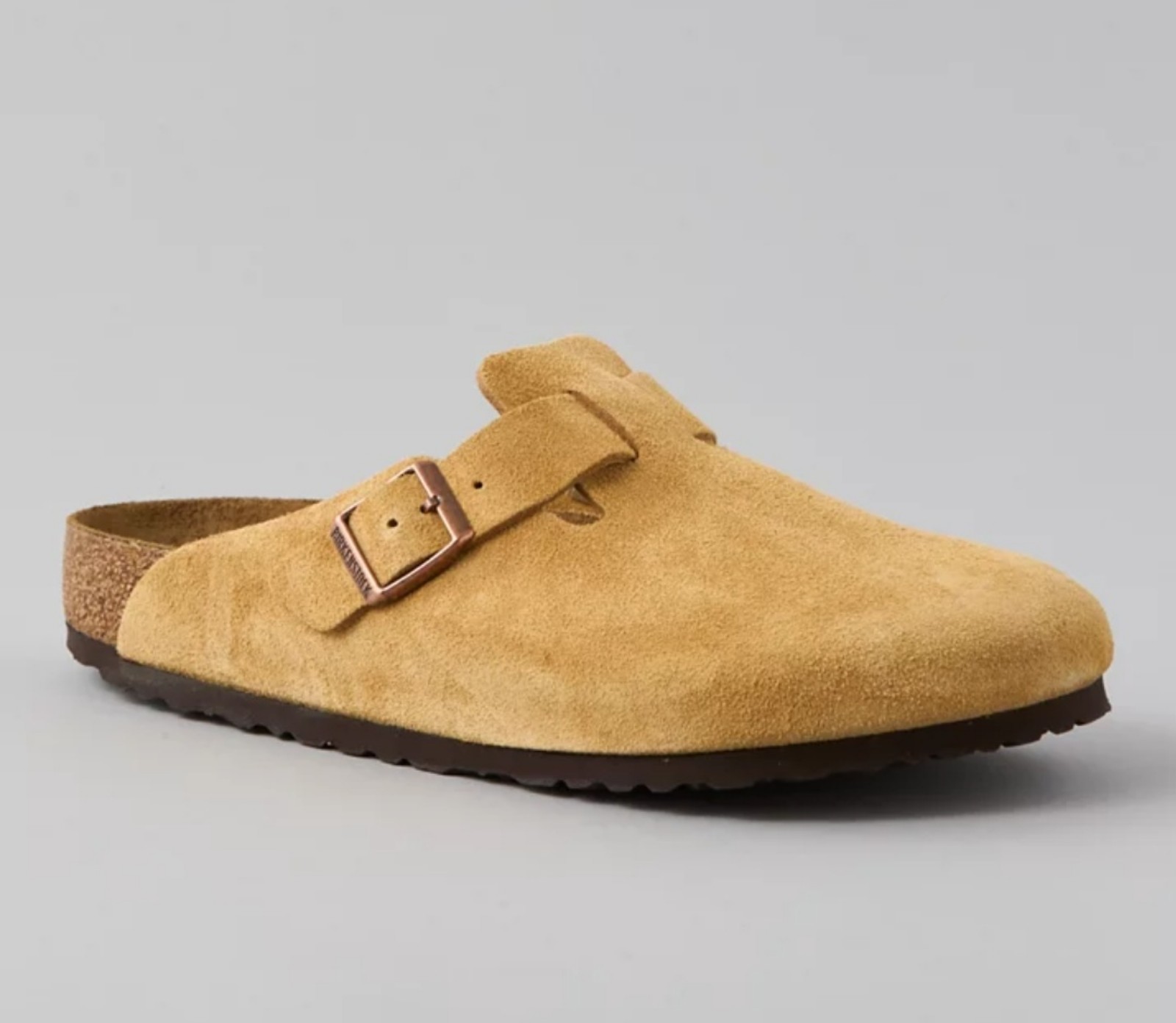 Size 9-9.5 Women's Birkenstock Boston Clog Latter Cream Suede Leather