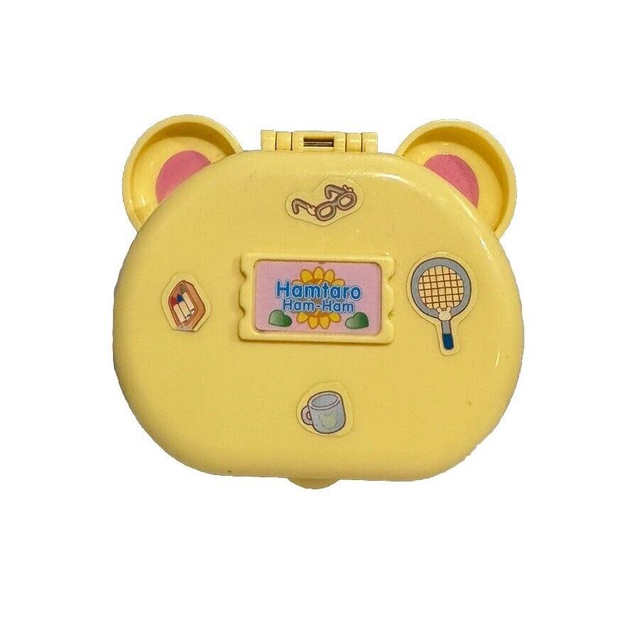 HAMTARO BIJOU'S MINIATURE PLAY COMPACT EPOCH VINTAGE USED JAPAN YELLOW