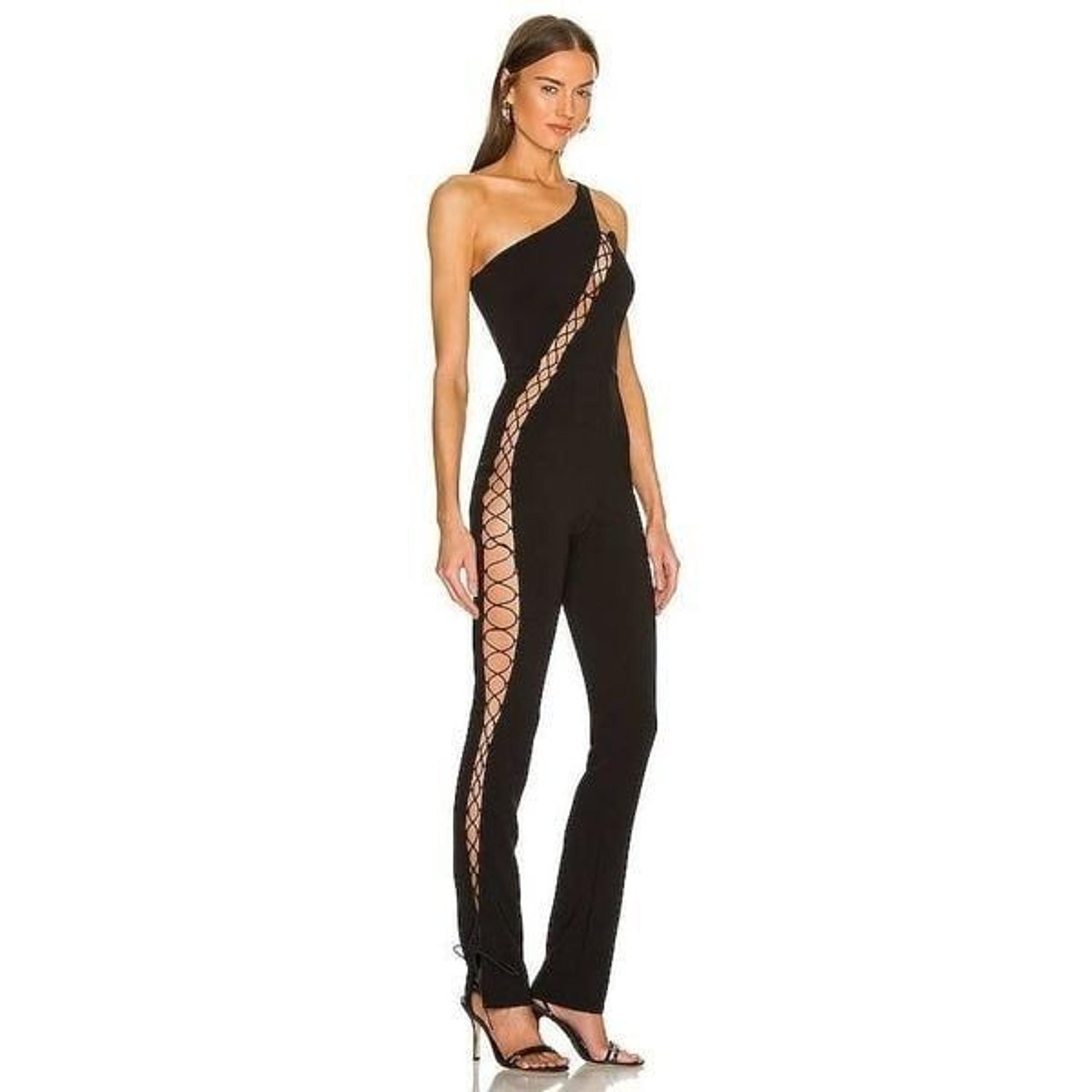 Michael Costello x Revolve Women’s Essex Jumpsuit in Black Sz XL