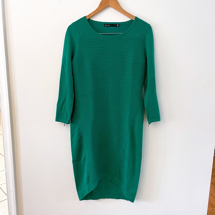 Karen Millen Green Knit Dress, Size 4