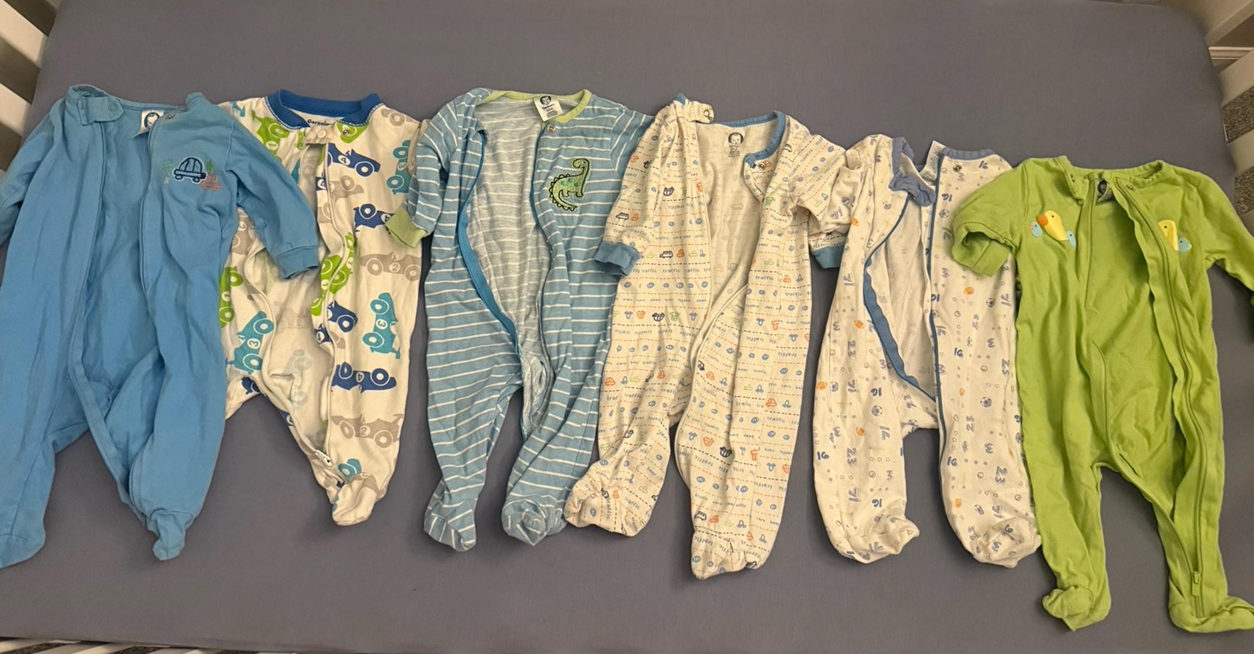 6 count 0-3 month sleepers