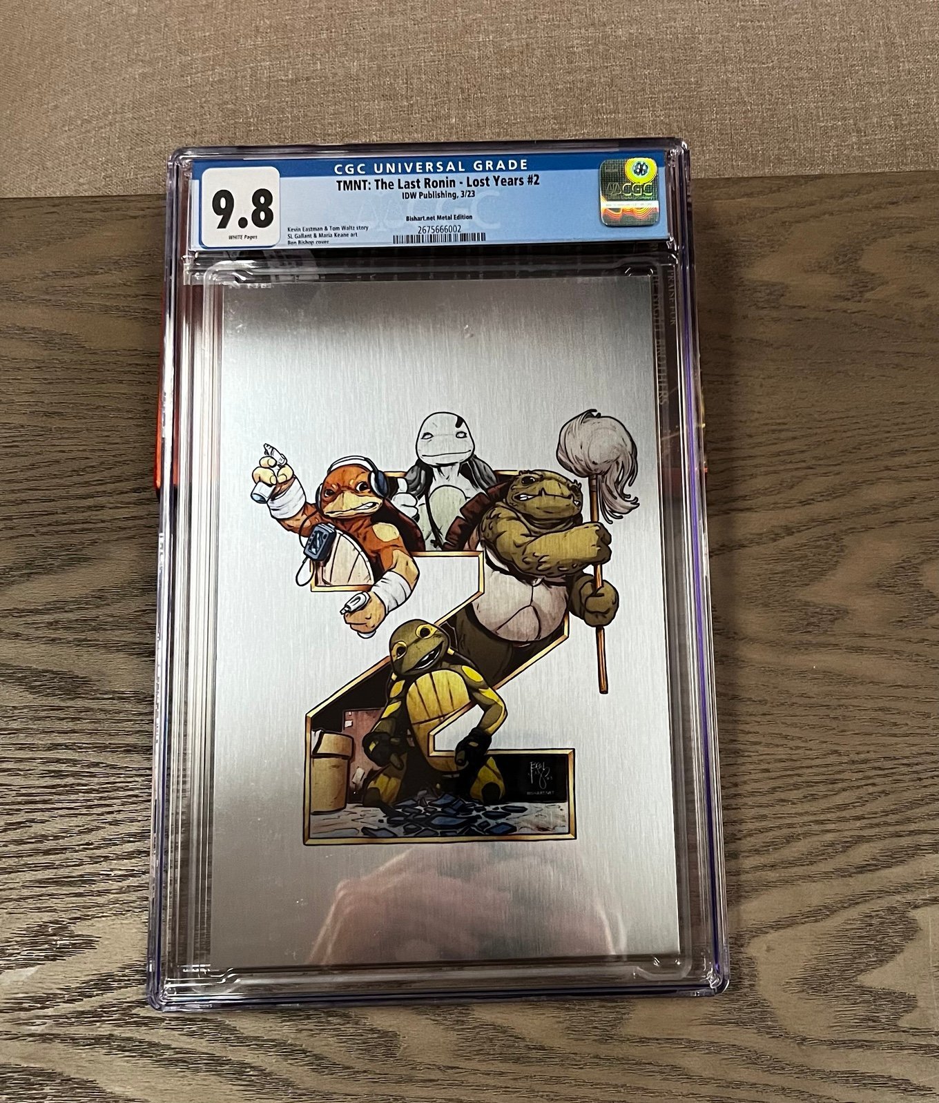 TMNT: The Last Ronin - Lost Years #2 Bishart.net Metal Edition CGC 9.8 IDW