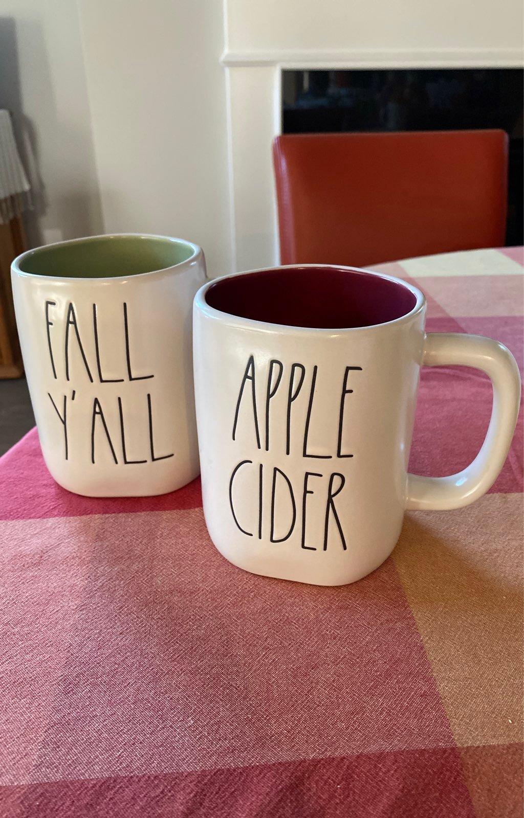Rae Dunn APPLE CIDER & FALL Y'ALL Mugs