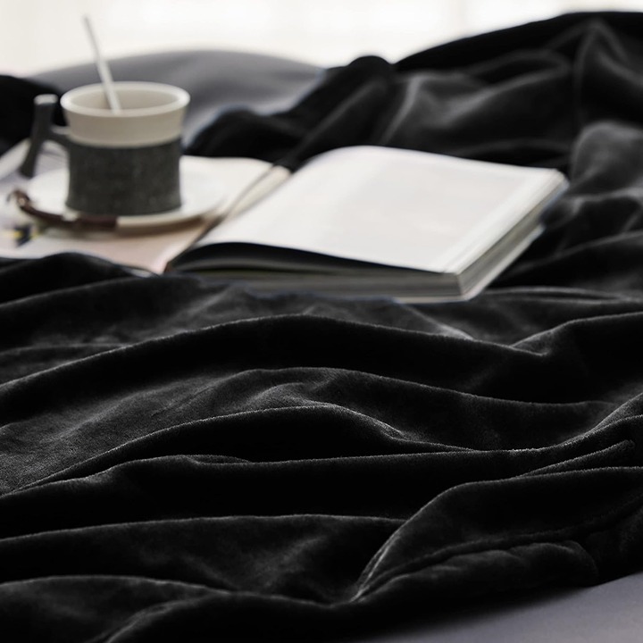 Fleece King Size Bed Blanket Gold108x90 inches-SRE234