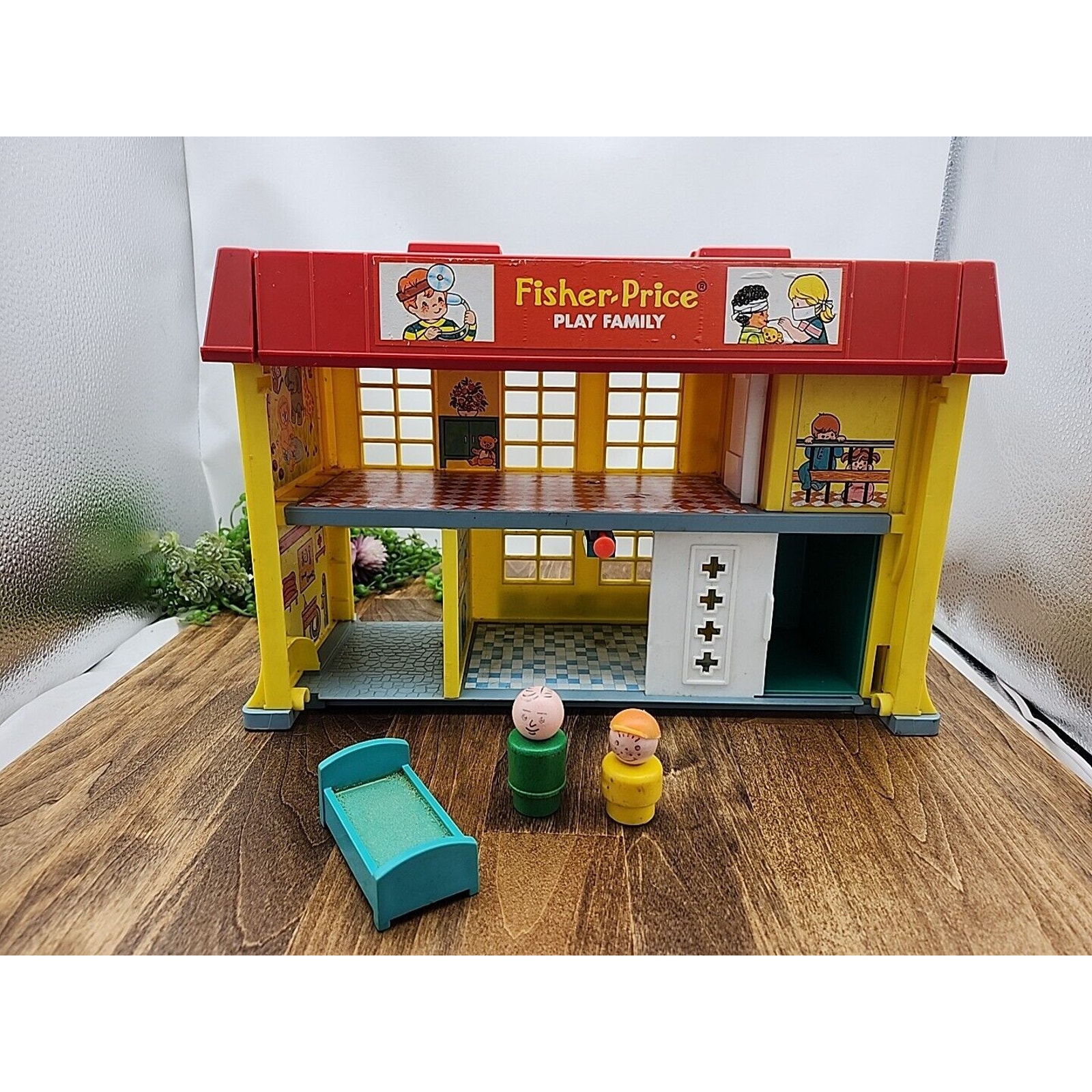 Vintage Fisher Price Play Family Little People Childrens Hospital - 1976