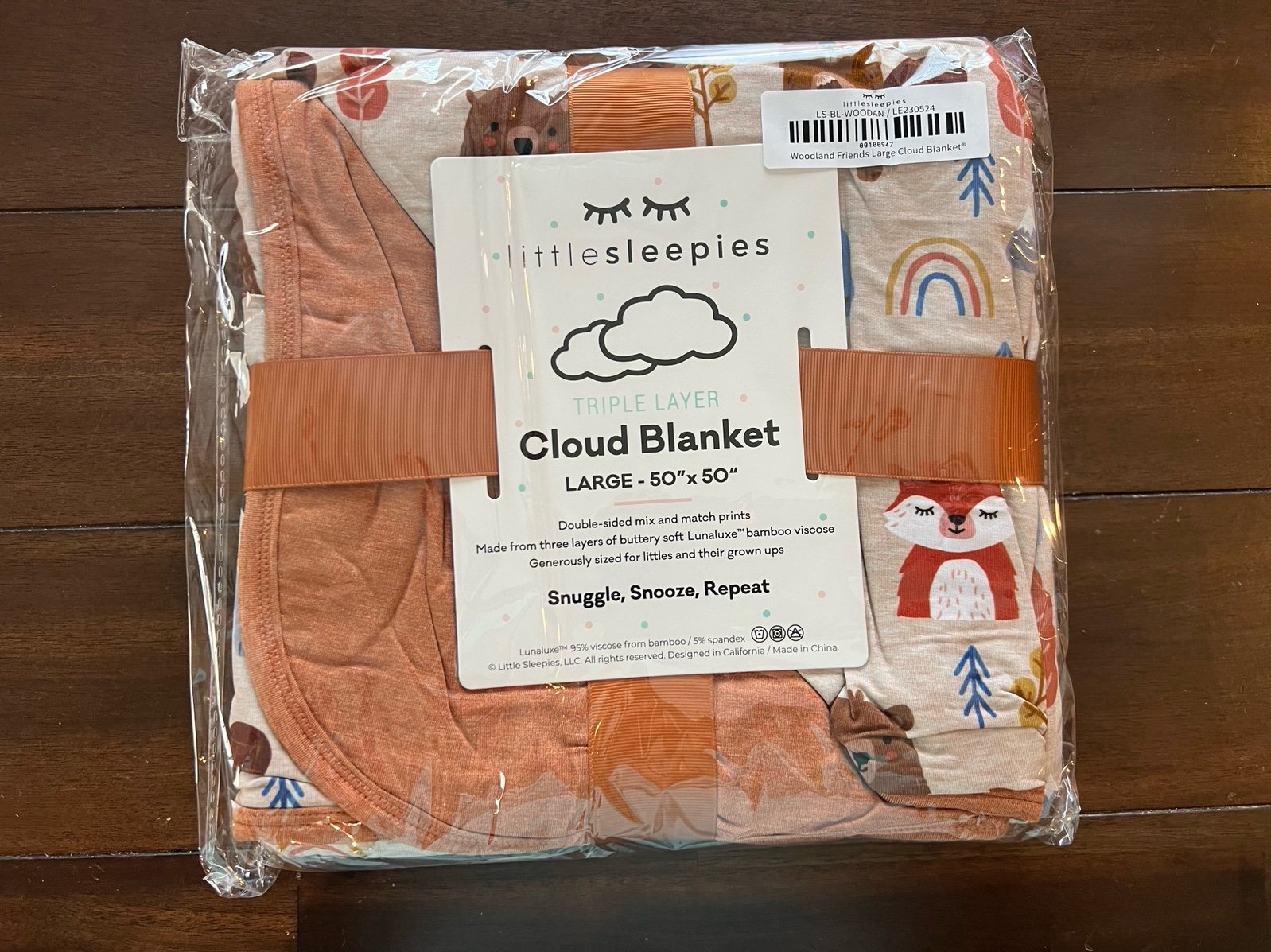 Little Sleepies Woodland Friends Cloud Blanket