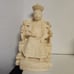 Vintage Mid Century Chinese Chalk Ware Empress & Emporer on Dragon Thrones