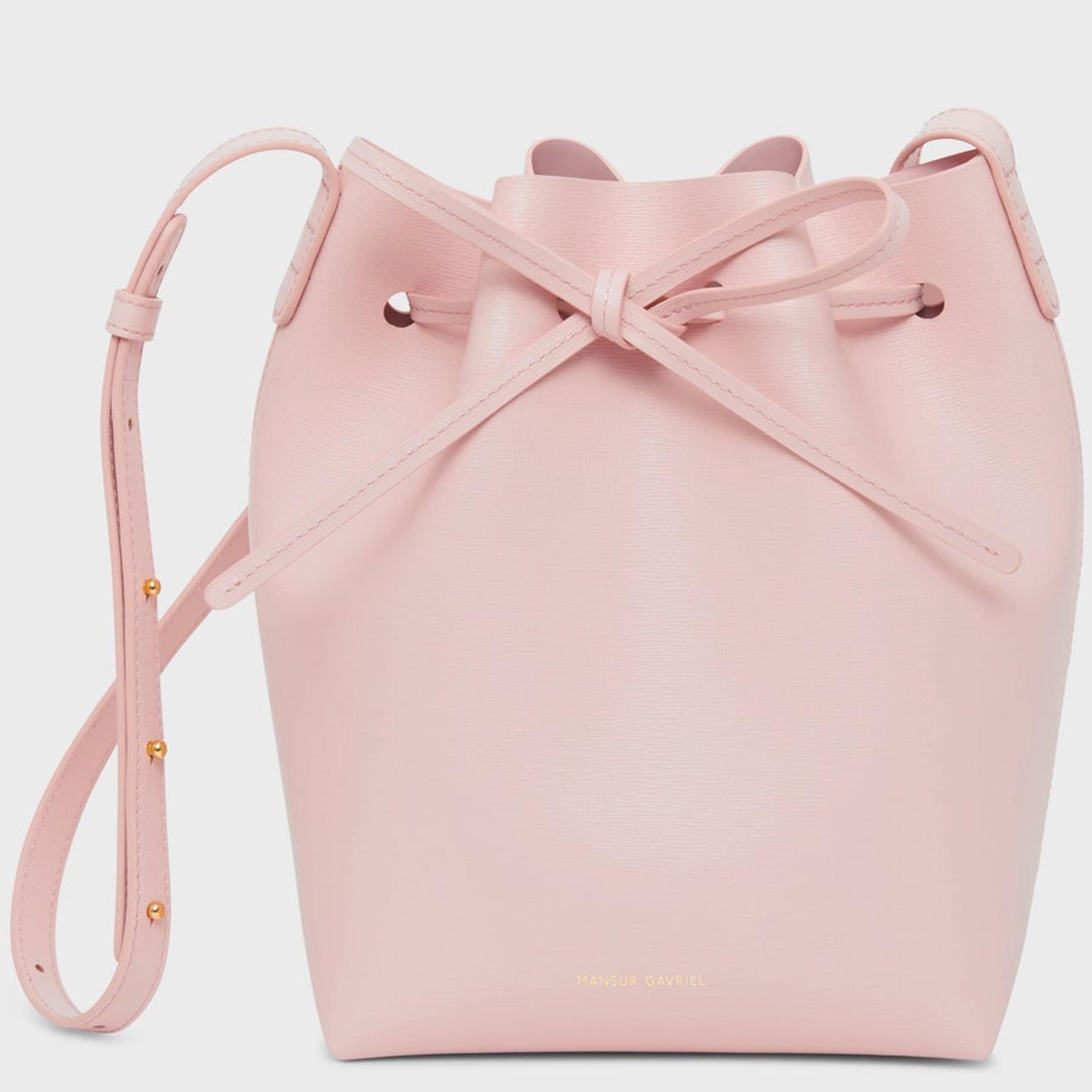 Mansur Gavriel mini bucket bag in pink