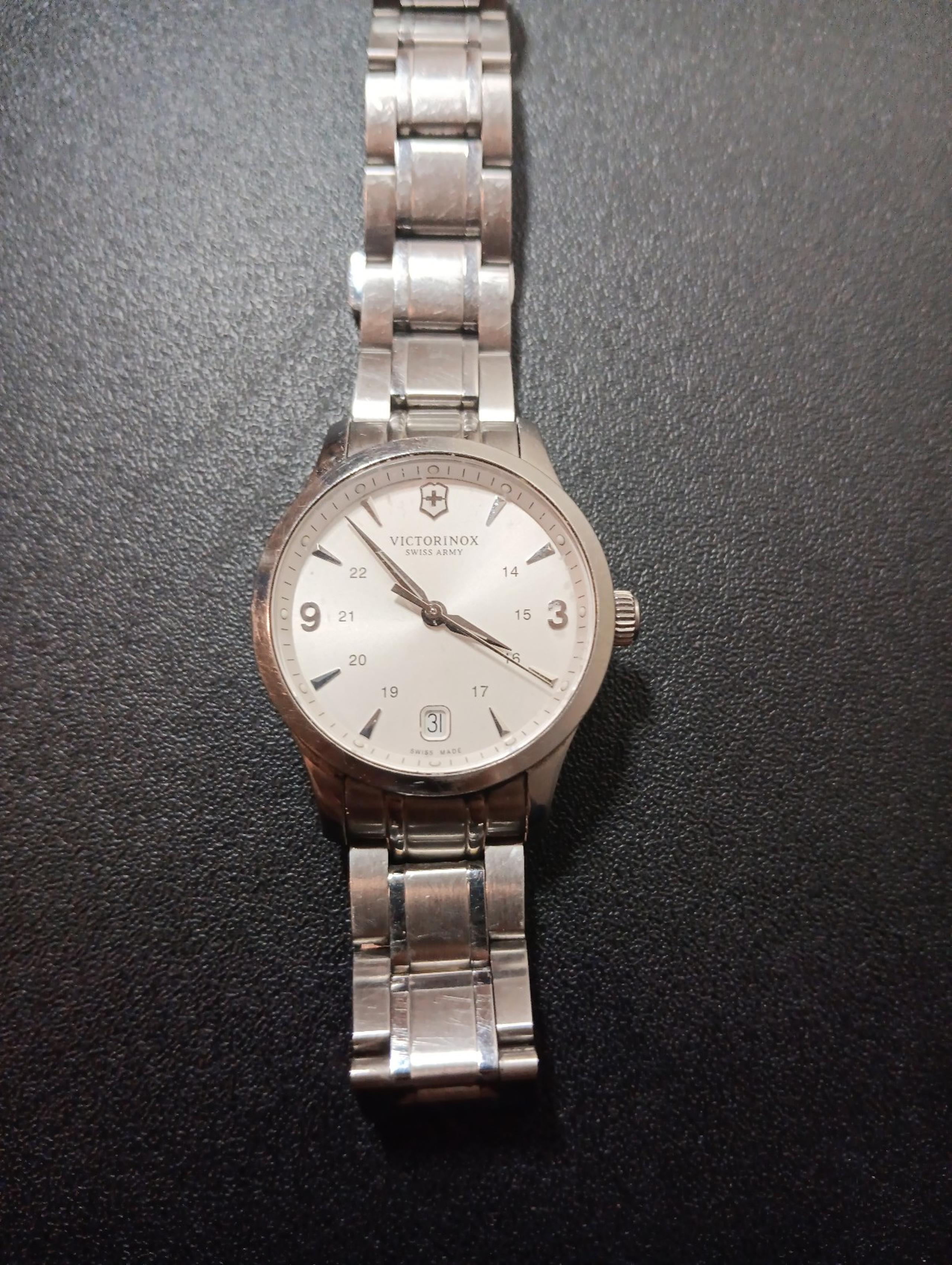 Swiss Army 241539 Women's Alliance Small Silver Dial Stainless Steel Watch