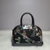 Coach Mini Sierra Satchel Black Patent Leather with Floral Print