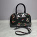 Coach Mini Sierra Satchel Black Patent Leather with Floral Print