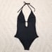 Heidi Klein Black Lace Trim Swimsuit Sz Small
