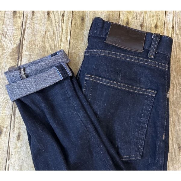 Naked Famous Max Forever Blue Stretch Selvedge Denim Jeans Size 25 (27X31)
