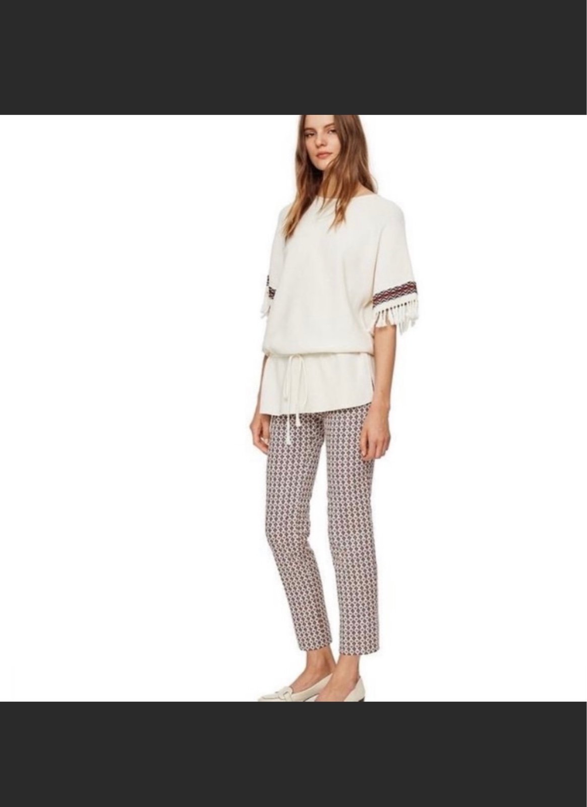 Tory Burch Women’s Multi Colored Jacquard Pants Trousers Size 4