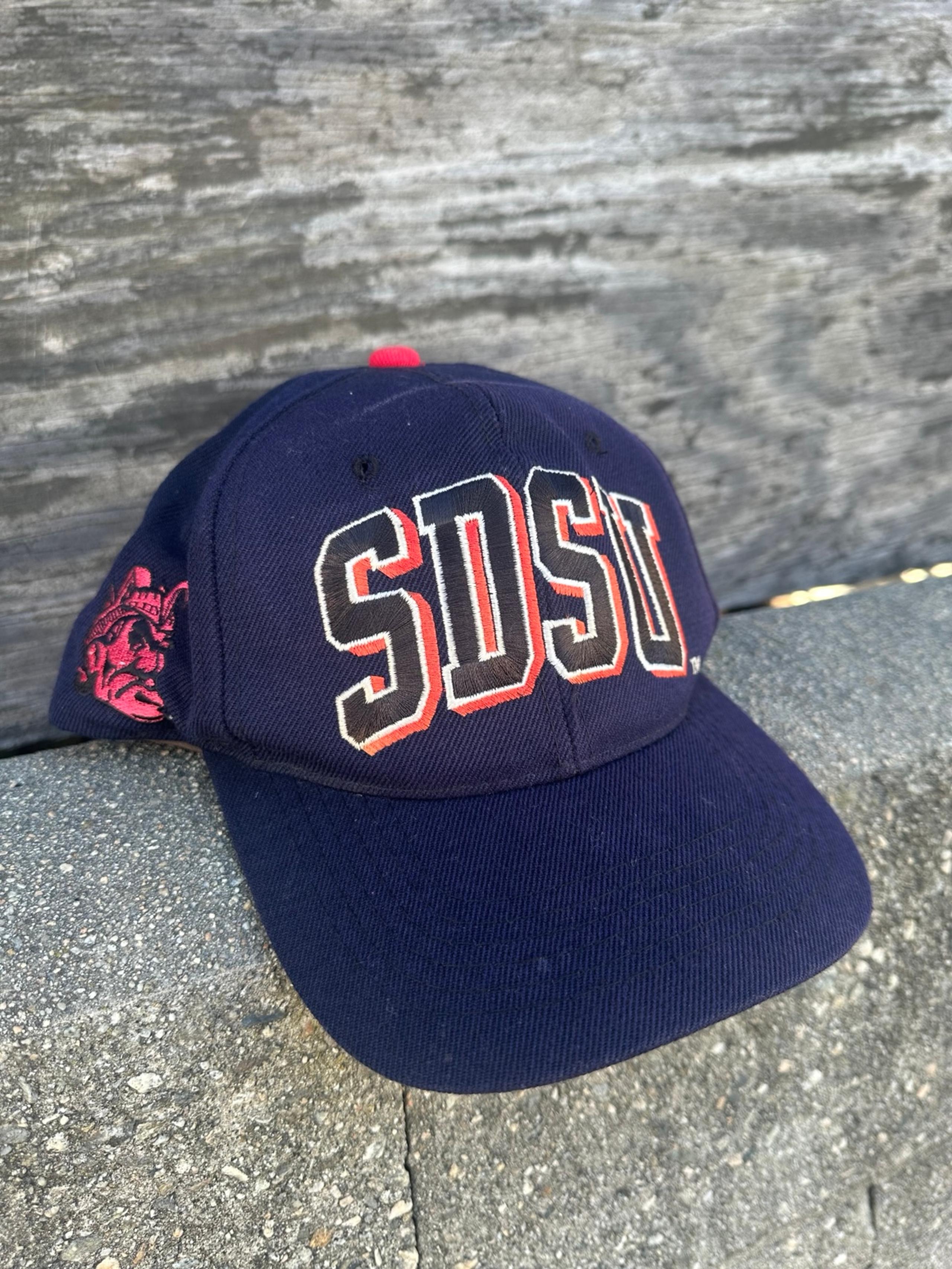 Vintage 90s SDSU San Diego State University Snap Back Hat Wool Blend Colosseum