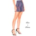 Alice + Olivia Scarlet Collegiate Stripe Pleated High-Waisted Shorts NWT Size 2