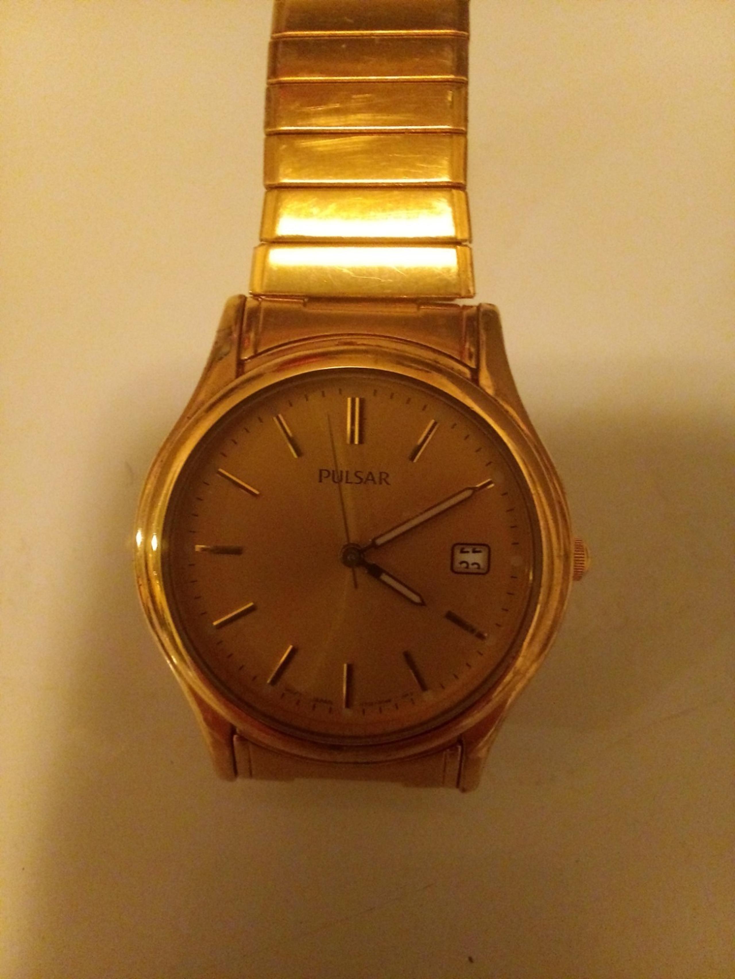 Men's Vintage Pulsar Gold Plated Wrist Watch