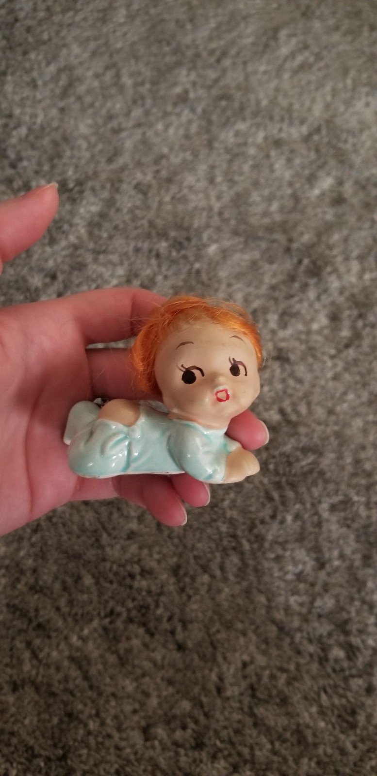 Vintage enesco baby boy with red hair
