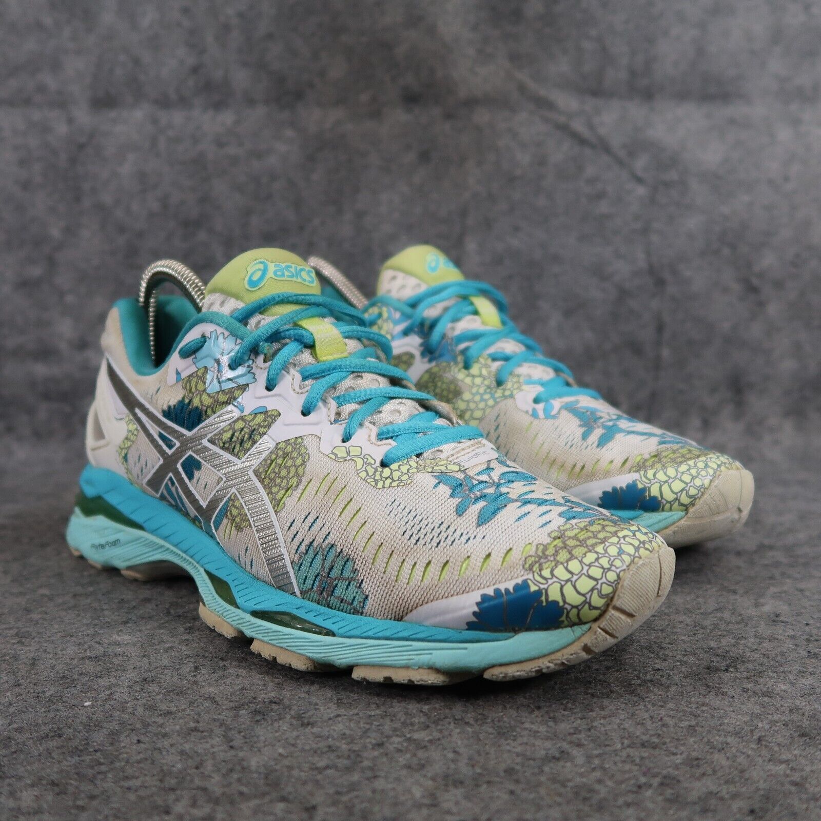 ASICS Floral Athletic Shoes Mercari