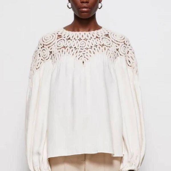 New Jonathan Simkhai Maribel Embroidery Top Size Small