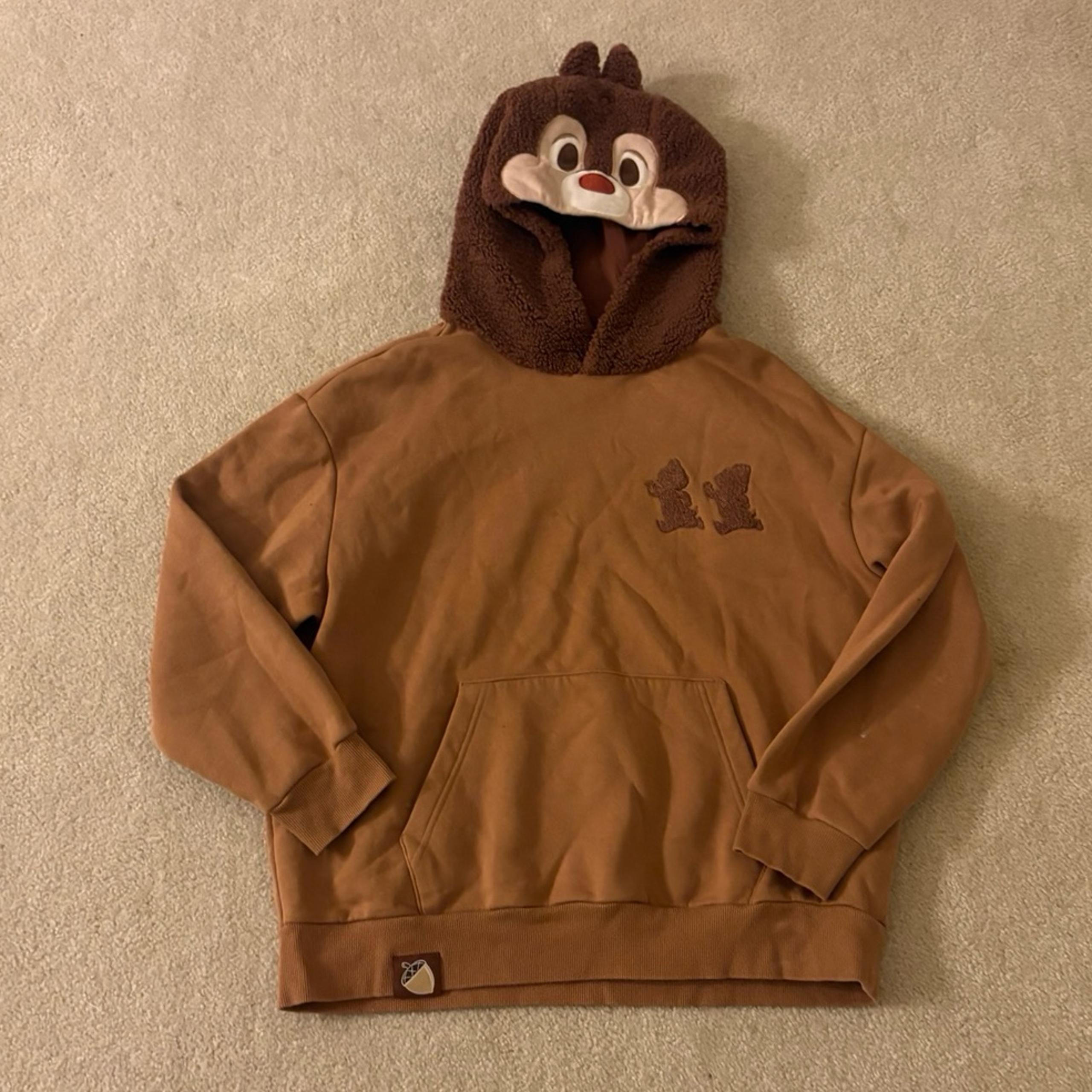 Disney Chip N Dale Fuzzy Hoodie Sweater
