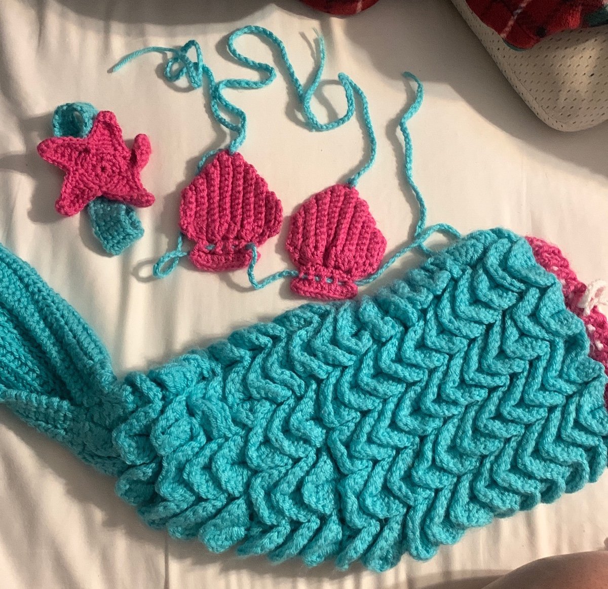 Baby handmade one of a kind mermaid costume pictures