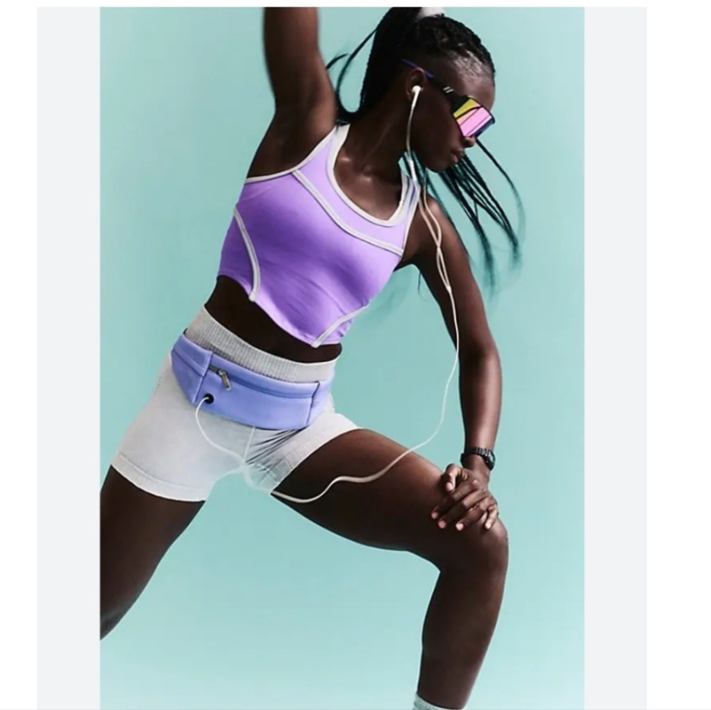 Purple and White Activewear Set
