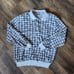 90s Teddi Rose Grid Cotton blend Long Sleeve Collared shirt with interesting pri