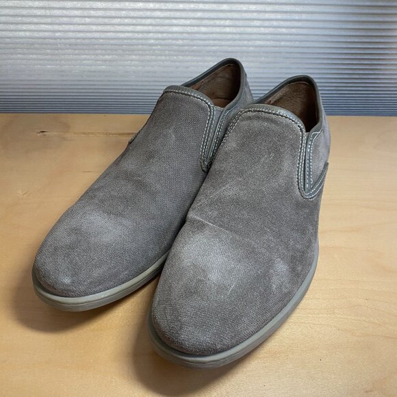 Men's John Varvatos Dylan Slip-On Suede Loafers - Grey - Size 9.5