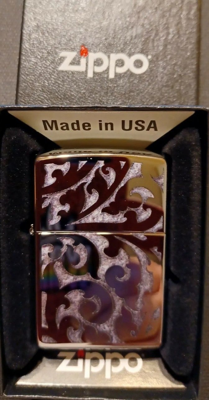 Zippo Filigree Windproof Lighter ~ New in Box ~ Never Struck ~ Seal Intact