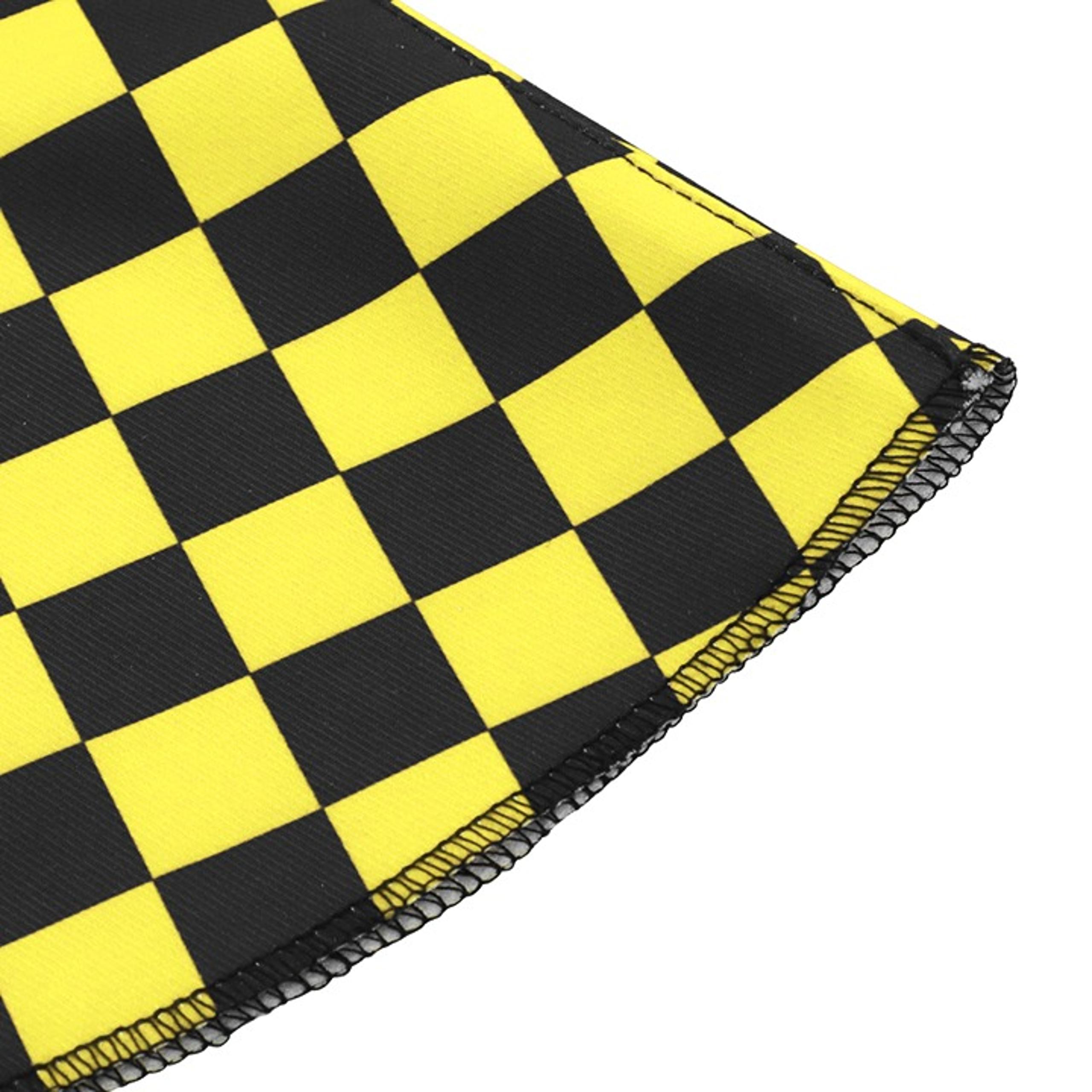 Brand New Universal Checkered Yellow Black Fabric Gear Manuel Shift Boot Cover