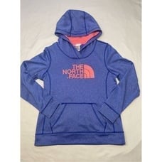 The North Face Hoodie Size M Blue & Pink Sweatshirt Kangaroo Pocket